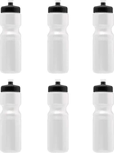 Miniatura 19 de DISCOUNT PROMOS Juego de botellas de agua de plástico personalizadas de 28 onzas, 10/50/100, paquete personalizado a granel, perfectas