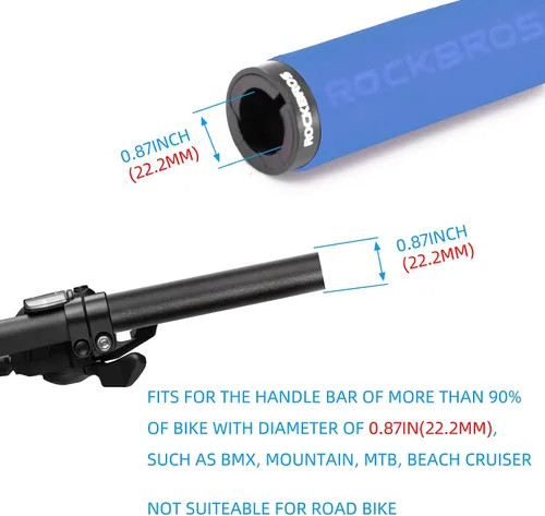 Miniatura 9 de ROCKBROS Pedales de bicicleta de montaña Rodamiento compuesto de nylon 9/16 "MTB Pedales de bicicleta con plataforma plana ancha azul