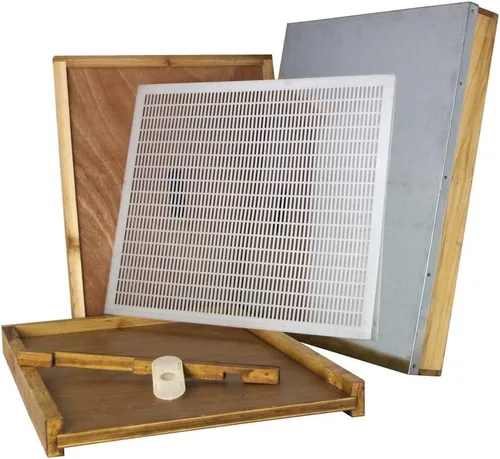 Miniatura 8 de Hoover Hives Kit de 8 piezas de colmena Langstroth sumergido en cera de abeja 100% incluye cubierta superior telescópica, escape de abeja ovalada
