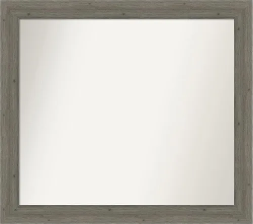 Miniatura 81 de Amanti Art Espejo de pared personalizado no biselado (24.5 x 24.5 pulgadas), marco gris marrón alta, varios tamaños personalizados, espejo de baño
