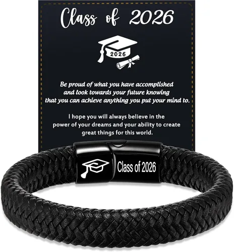 Miniatura 18 de Regalos para el día del padre, regalos de graduación para hombres, pulsera de cuero para hombre, relleno de calcetines para adolescentes, regalos