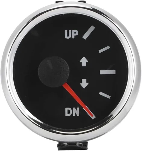 Miniatura 9 de Indicador de inclinación de ajuste de barco de 2.047 in 0 190ohm con retroiluminación roja para motores marinos y grupos electrógenos Dial Marco