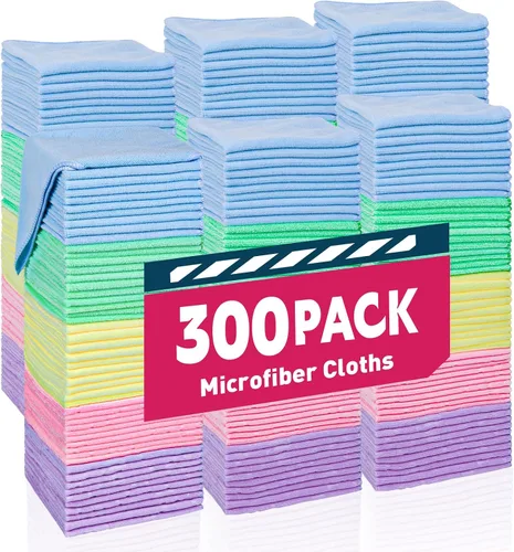 Miniatura 19 de TEAWOO Paños de limpieza de microfibra, paquete de 50 toallas de microfibra a granel, toallas para automóviles y hogar, trapos de limpieza de 5 5