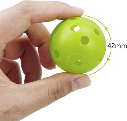 Miniatura 2 de Paquete de 100 pelotas de golf de práctica de flujo de aire, bolas de golf de plástico huecas, entrenamiento o campo de conducción, práctica