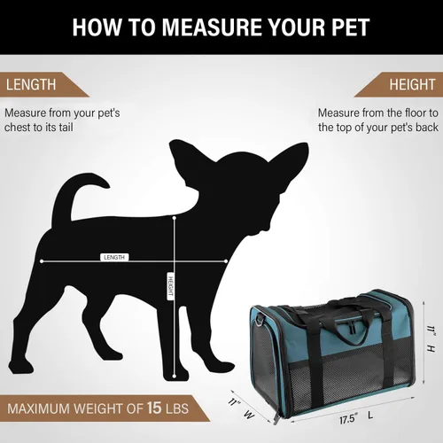Miniatura 2 de Transportín para Gatos - Transportín Portátil Plegable para Perros y Mascotas, Bolsa para Mascotas de Lados Suaves hasta 15 Libras, Transportín