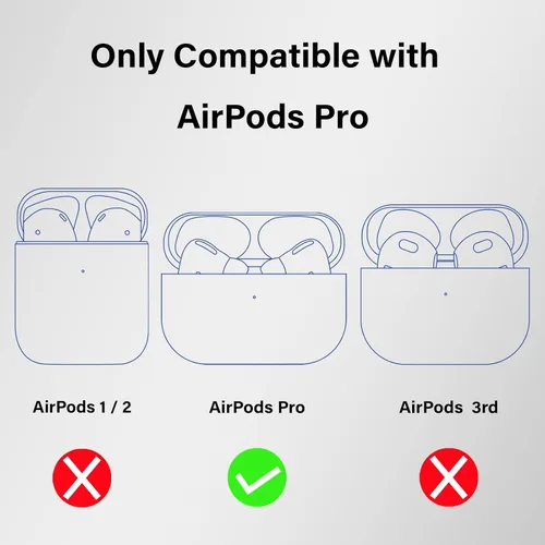 Miniatura 2 de Wonhibo Funda para Airpods Pro, bonita funda de diseño de mariposa para Airpod Pro 2019 con llavero para mujeres y niñas (rosa)
