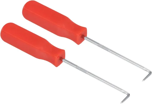 PATIKIL Junta tórica de 90 grados 5.591 in, 2 juntas de sello de aceite, herramienta de extracción de destornilladores de precisión, color rojo