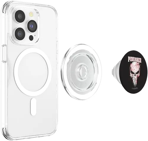 Miniatura 4 de Marvel The Punisher Skull Splattered Logo PopSockets MagSafe PopGrip para iPhone