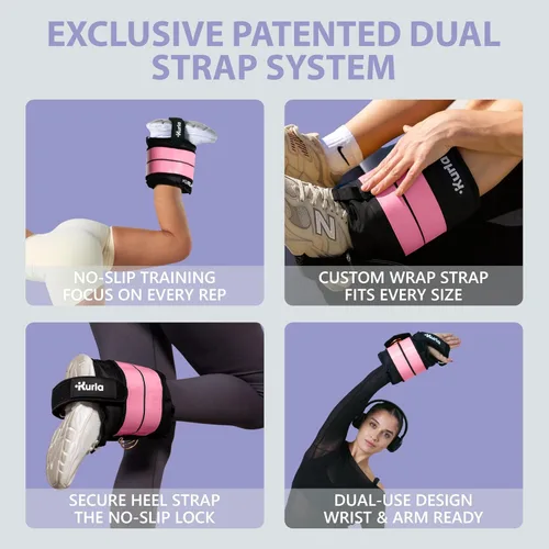 Miniatura 5 de Ankle & Wrist Weights – 8/16/20/30 lbs Pair (4–15lbs - Each) Dual Adjustable Secure Strap System Patented Design Ideal for Home Workouts