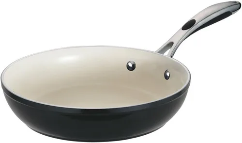 Tramontina Ceramica Deluxe - Sartén antiadherente de cerámica de 10 pulgadas, apta para horno, color negro metálico