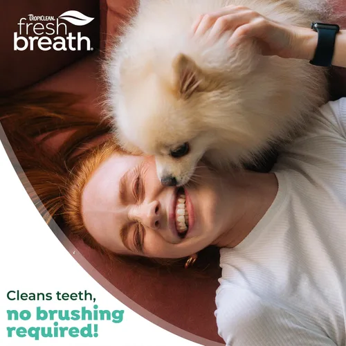 Miniatura 7 de TropiClean - Pasta de dientes para perros con aliento fresco, para limpieza de dientes, refrescante del aliento, gel fácil de usar para remover