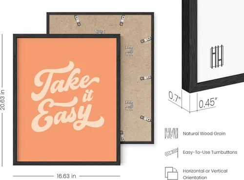 Miniatura 3 de HAUS AND HUES Letrero de relajación con imágenes de durazno para habitación, bonitos pósteres con citas y arte de pared inspirador para niñas