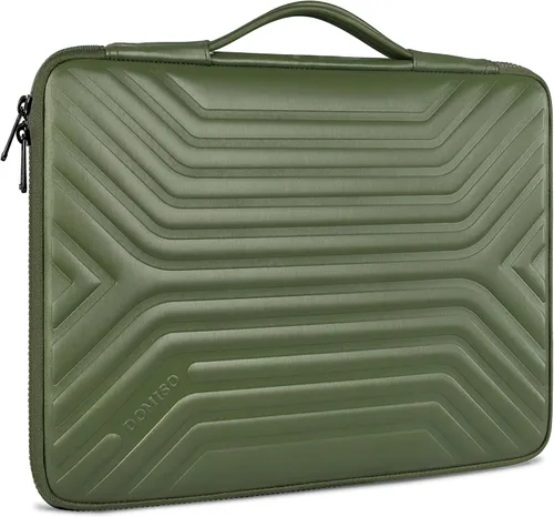 Miniatura 13 de DOMISO Funda para laptop de 14 pulgadas resistente a golpes e impermeable con asa, ligera, suave, EVA, estuche para tablet para laptops de Azul