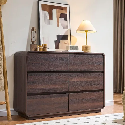 Miniatura 12 de Standifurno Cómoda de 29.5'' de Ancho para Clóset, Cajones Negros con Diseño Curvo, Cajonera con 5 Cajones, Cajón Vertical con Amplio