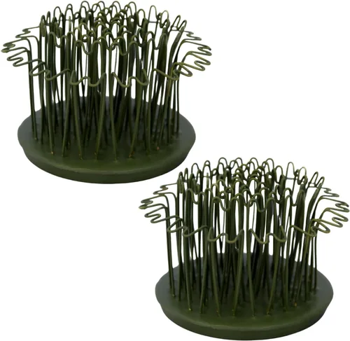 Floral Genius - Juego de 2 a 3 pulgadas, soporte redondo de metal con cinta azul original | Flower Frog Kenzan para flores frescas, secas y