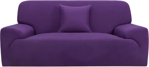 Miniatura 20 de uxcell Funda elástica para sofá, funda clásica sólida para sofás, sofá biplaza o sillón, muebles universales de poliéster elástico con una funda