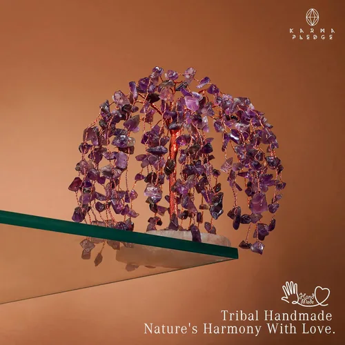 Miniatura 6 de Árbol de la vida de cristal de amatista curativos de chakras, árboles bonsái de Feng Shui para energía positiva, dinero, buena suerte, árbol