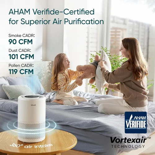 Miniatura 4 de LEVOIT - Purificador de aire para dormitorio del hogar, control inteligente WiFi Alexa, AHAM VERIFIDE, filtro 3 en 1 con modo de sueño HEPA