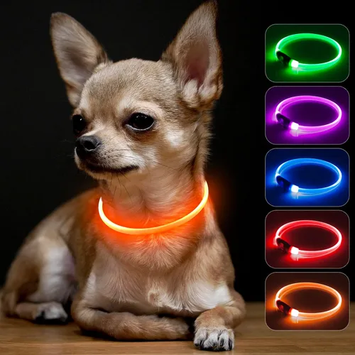 Miniatura 14 de BSEEN Collar LED para Perro - Collar LED para Perro Recargable Resistente al Agua - Collar LED para Mascotas de TPU Cortável para Perros Pequeños