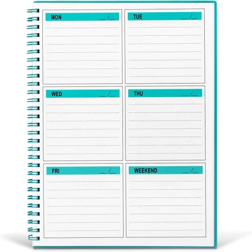 Miniatura 3 de UtyTrees Agenda semanal sin fecha: cuaderno A5 para planificar lista de tareas, planificador diario, cuaderno de objetivos semanales