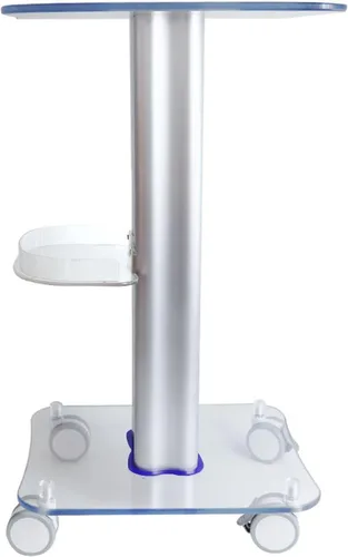 Miniatura 6 de Carrito de salón de belleza, carrito rodante de acrílico con bandeja adicional, capacidad de 135 libras, almacenamiento de spa para instrumentos
