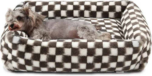 Miniatura 8 de JOEJOY Cama mediana para perros de tamaño mediano, cama ortopédica rectangular lavable para mascotas con funda de cremallera extraíble, bonita cama