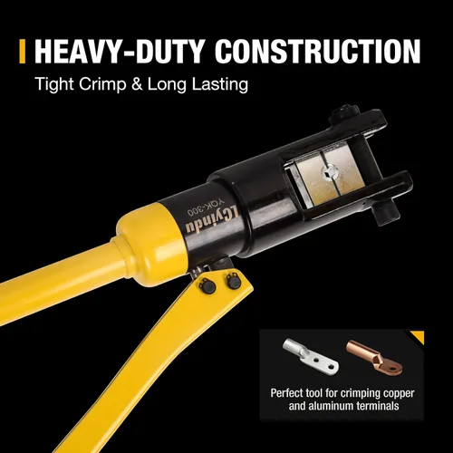 Miniatura 5 de Herramienta de prensado hidráulico 16T 8AWG-600MCM Herramienta de prensado de cables de 0.87 pulgadas Carrera hidráulica Lug Crimper eléctrico