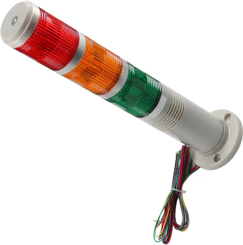 Bettomshin 1 bombilla de advertencia estroboscópica de 90 dB, 24 V CC 3 W, torre de señal industrial con lámpara indicadora de alarma de zumbador