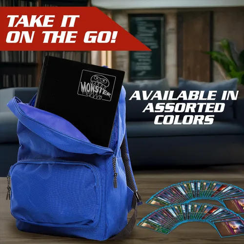 Miniatura 6 de Monster Mega XL - Álbum de tarjetas coleccionables de 9 bolsillos, dos veces más grueso que la carpeta original de Monster con 40 páginas, capacidad