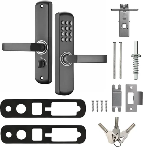 Miniatura 7 de MUTEX Cerradura mecánica para puerta MX230G, teclado sin llave o entrada mecánica, a prueba de agua y calor/fuego, 100% mecánica, buena