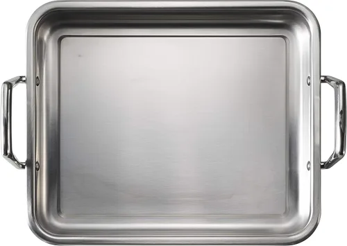 Miniatura 3 de Tramontina Bandeja para Asar de Acero Inoxidable de 13.5 Pulgadas con Rejilla, Asador de Pavo para Horno, Apto para Lavavajillas, Hecho en Brasil
