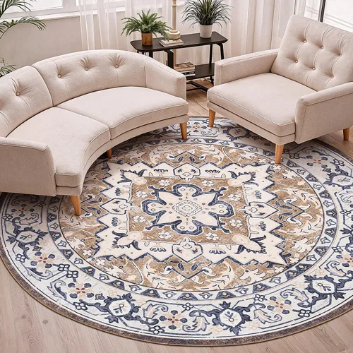 Miniatura 10 de Lofus 8x10 Alfombras de área para sala de estar, alfombra de área lavable, alfombras para dormitorio, cocina, alfombra vintage boho, alfombra suave