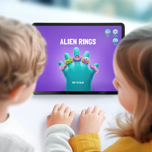Miniatura 3 de HEY CLAY Bijou - Arcilla para la creación de accesorios - Arcilla seca al aire con herramientas y divertida aplicación interactiva (Alien Rings)