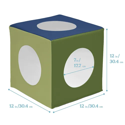 Miniatura 2 de ECR4Kids SoftZone - Cubo de espejo, juguete sensorial, tono de tierra Tono tierra