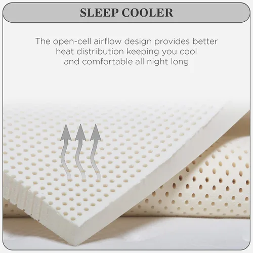 Miniatura 4 de PlushBeds Cubrecolchón mediano de 3 pulgadas Látex orgánico Fabricado en los Estados Unidos Comodidad de lujo Alivio relajante del punto