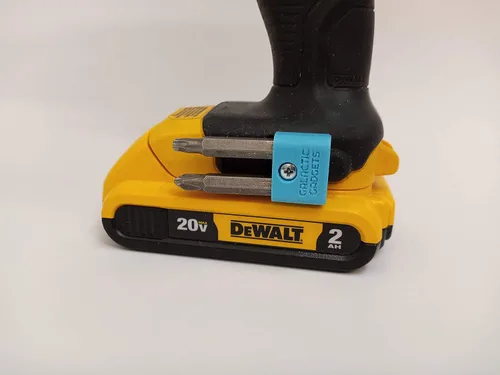 Miniatura 14 de Portabrocas magnético para DEWALT 20V Taladro/Desarmador, Montado Lateralmente, Imanes Fuertes, Diseño de Bajo Perfil - Galactic Gadgets (Negro)