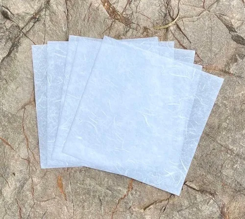 Miniatura 10 de 50 hojas de papel de fibra natural de morera de 6 x 6 pulgadas, papel cuadrado para origami, papel para manualidades, papel para plegado, papel