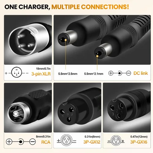 Miniatura 3 de Cargador de 54.6V 2A para batería de iones de litio de 48 V, cargador de bicicleta eléctrica, cargador de scooter eléctrico, cargador de reemplazo
