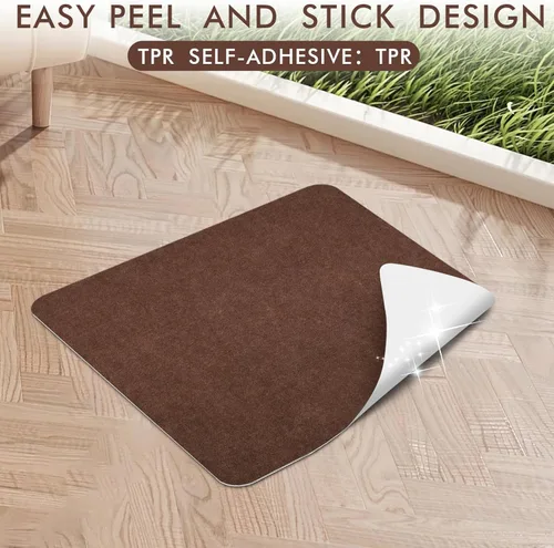 Miniatura 3 de Almohadillas reclinables para suelos de madera dura, pinzas reclinables antideslizantes, almohadillas para muebles para alfombras, tapete Marrón
