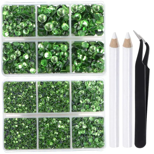 Miniatura 52 de LPBeads 10000 unidades de diamantes termoadhesivos SS6 amatista con parte trasera plana, gemas de diamantes de imitación de cristal redondas