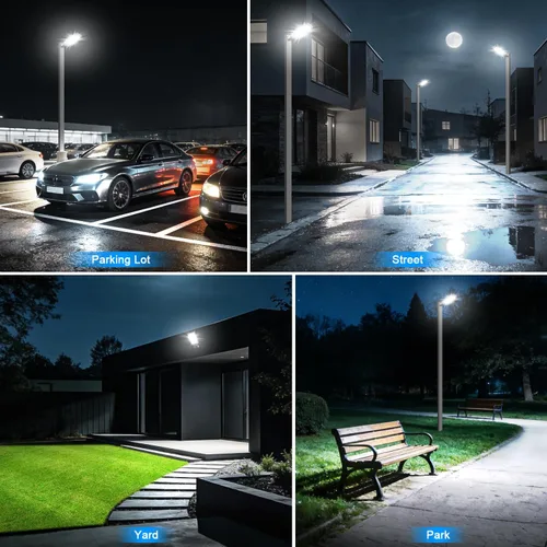 Miniatura 7 de 240 W LED estacionamiento luz muñón montaje atardecer a amanecer 5000K LED estacionamiento luces al aire libre área comercial seguridad IP65