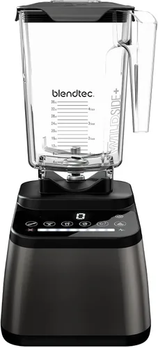 Blendtec Licuadora Original de la Serie Designer y Jarra WildSide+ de 90 Oz - Conjunto de Licuadora de Cocina - Gunmetal Pavonado