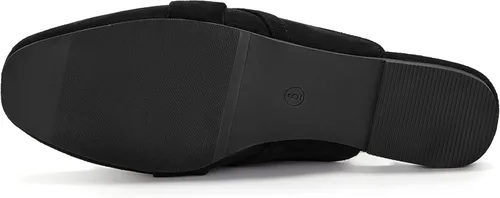 Miniatura 7 de LAICIGO Mocasines planos para mujer con puntera cuadrada cerrada, sin espalda, de gamuza, cómodos mocasines