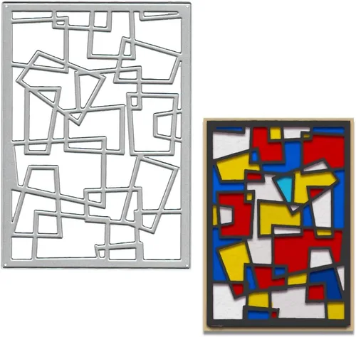 Miniatura 7 de Estivaux 3 troqueles de corte con marco de hojas y flores para hacer tarjetas, marco rectangular con flores de vid, plantilla de grabado de metal
