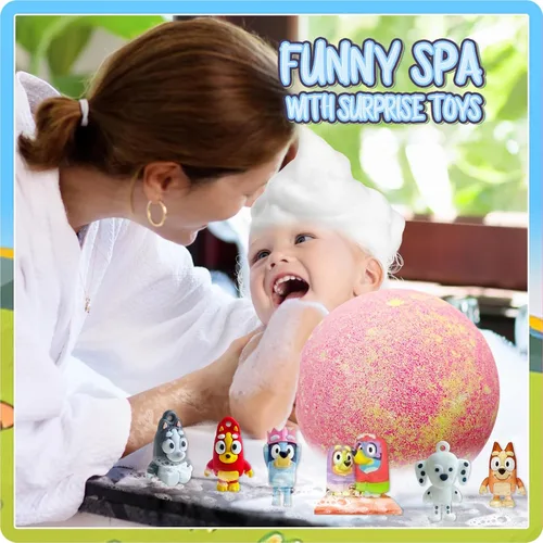 Miniatura 6 de Bombas de baño para niños: bombas de baño XXL con sorpresa en el interior, bombas de baño orgánicas ricas en aceites esenciales naturales, juego
