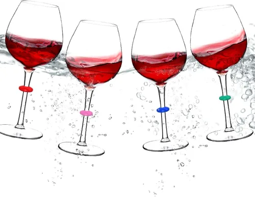 Copas de vino flotantes para piscina con etiquetas de dijes, copas de vino irrompibles junto a la piscina, taza flotante con tallo, vasos para beber