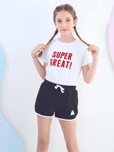 Miniatura 6 de Rolanko Pantalones cortos activos de delfín para niñas, paquete de 3 unidades, ciclismo, correr, verano, playa, atletismo, deportes, 4-14 años