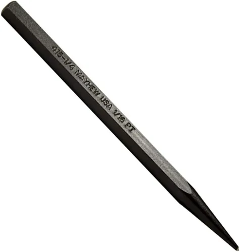 Miniatura 7 de Mayhew Tools 24000 Punzón central, 3/32" - 2.5 mm x 4", acabado de óxido negro