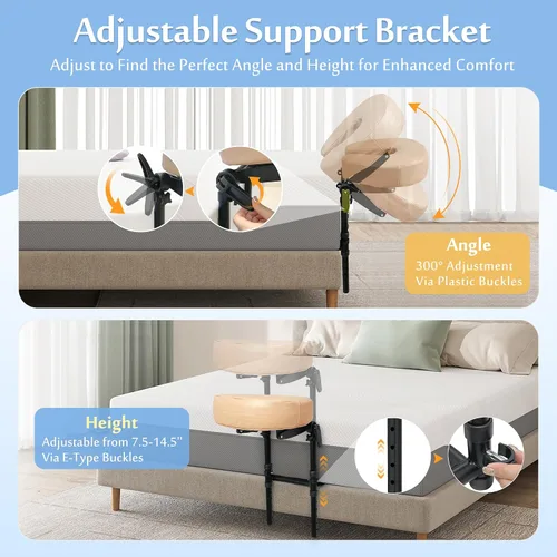 Miniatura 3 de AOSSA Reposacabezas de masaje para cama y soporte para colchón, kit de masaje para el hogar, cojín facial para masaje boca abajo, reposacabezas