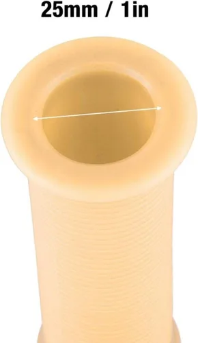 Miniatura 2 de Empuñaduras universales para manillar de motocicleta, 1 pulgada, 0.984 in, par para manillares vintage de poliuretano termoplástico (beige)